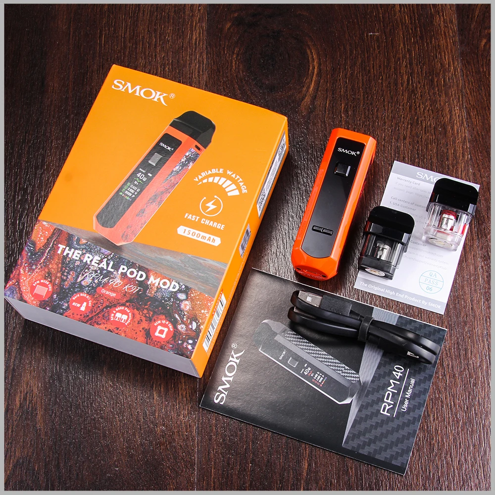 Smok портативный Pod Mod 40 Вт 80 набор электронных сигарет SMOK RPM40 RPM80 Pro Vape 1500 мАч и 4 3 мл