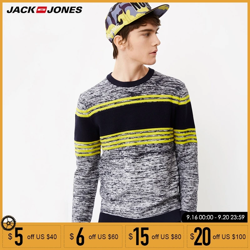 

JACKJONES new round collar men sweater | 218124511