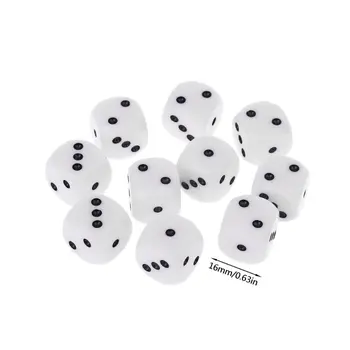 

10Pcs 16mm D3 Six Sided Dices Beads For Dungeons & Dragon D&D RPG Poly Desktop Table Playing Games