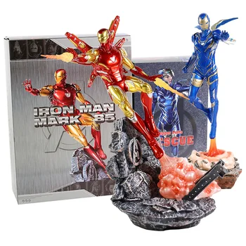 

Iron Studios Avengers Endgame Iron Man MK85 / Ruscue Pepper Potts 1/10 Scale PVC Figure Collectible Model Toy
