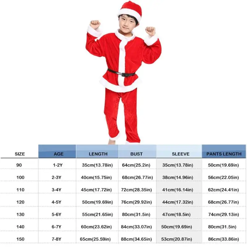 Комплекты одежды; Высококачественный хлопковый костюм с круглым вырезом и длинными рукавами для девочек; Рождественский костюм Санта-Клауса с круглым вырезом для выступлений