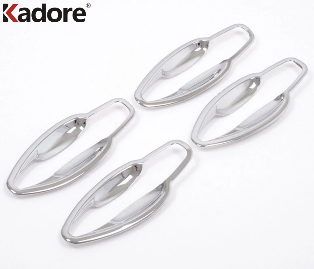 Для Peugeot 2008 2014 2015 ABS Chrome Боковая дверь ручки чаши дверная ручка крышки отделкой