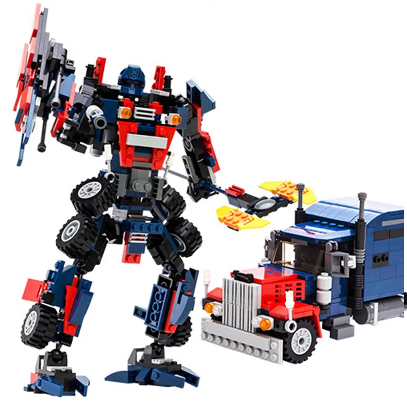 Optimus Diamond Transformer Robot Bumblebee строительный блок игрушки совместимые с DIY Обучающие