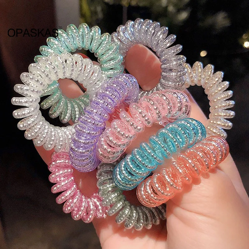Spiral No-Crease Hair Ties – Strong Grip Ponytail Holders