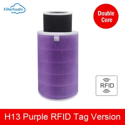Enhanced Air Purifier Filter with Activated Carbon and HEPA Protection (Double filter purple)