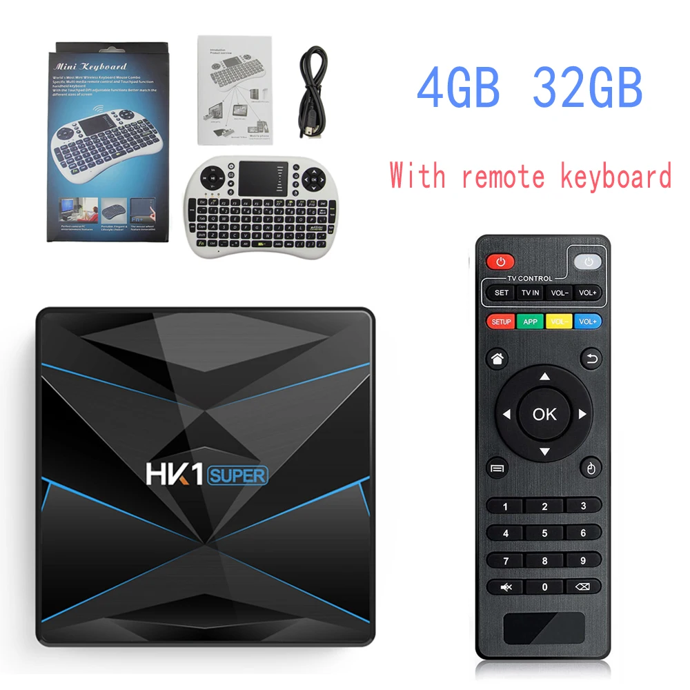 Android 9,0 Smart tv BOX RK3229 2G DDR3 16G EMMC ROM телеприставка 4K 3D H.265 Wifi медиаплеер приемник play store - Цвет: 32G with i8 keyboard