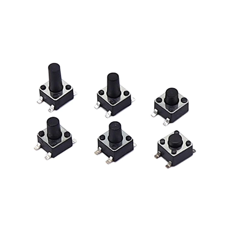 4.5*4.5 mm 4.5X4.5 Tact Switch Push Button Switch Copper 4PIN SMT SMD Micro 4.5x4.5x3.8/4.3/5/6/7 MM 50PCS/LOT