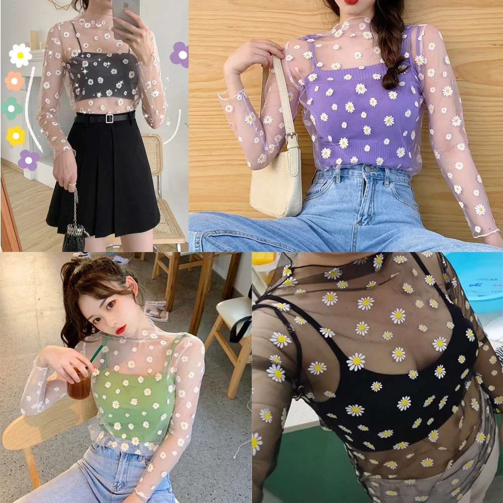 mesh daisy top