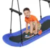 Saucer Tree Swing Surf Kids Outdoor Adjustable Oval Platform Set w/ Handle  OP70325 1
