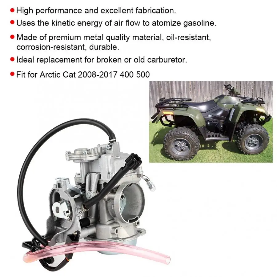 Мотоцикла карбюратор арматура карбюратора Металл подходит для Arctic Cat 2008 2009 2010- 400 500 мотоциклетные запчасти