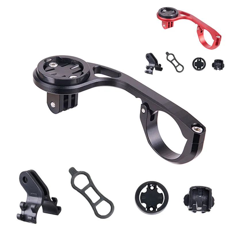 Mount Bicycle Computer Stopwatch Motion Camera Light Fixing Holder Black/ Red