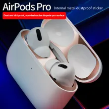 1 комплект ультра тонкий защитный чехол для Apple Airpods Pro металлическая пленка наклейка железная стружка защита от пыли для Airpod Pro Наушники