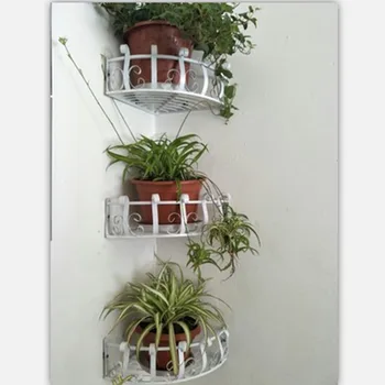 

Iron Art Corner Triangle Flower Rack Restroom Right Angle Idle Shelf More Function Triangle Wall Hanging Wall Shelf