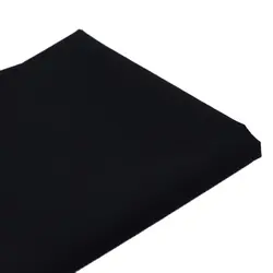 Luxurious Pure Black Cotton Fabric for DIY Crafts and Home Textiles