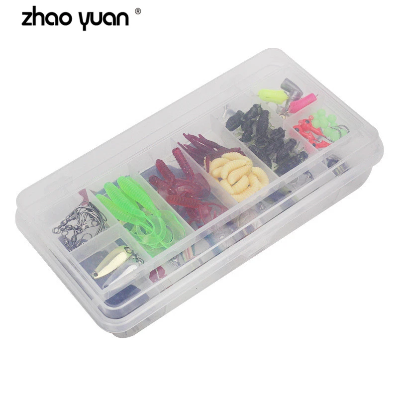 Fishing Lures Set Mixed Soft Bait Minnow Popper Fish Lure Box 101pcs Hard Lure Spinner Spoon Hook Isca Artificial Bait Kit Pesca