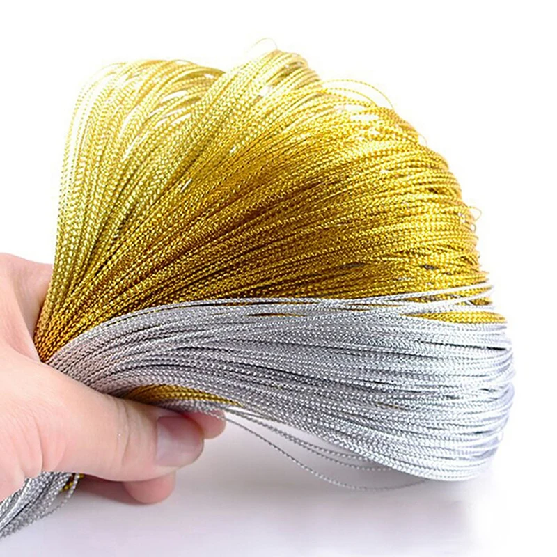 

100 meters/lot Gift Packaging Gold Silver Fragrant Piece Card Multi-functional Practical Durable Thread Sewing Thread