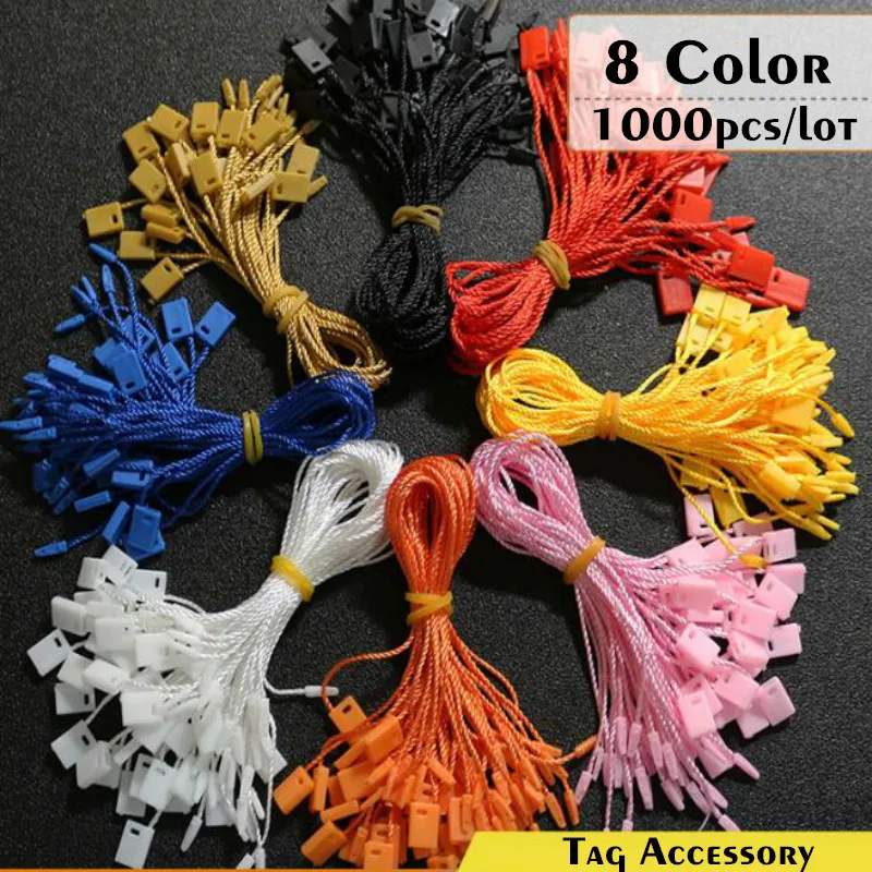 Single Hand Tag Rope Lanyard Hanging Grain Plastic Buckle Label Polyester Rope 1000 PCs/Lot 19120501