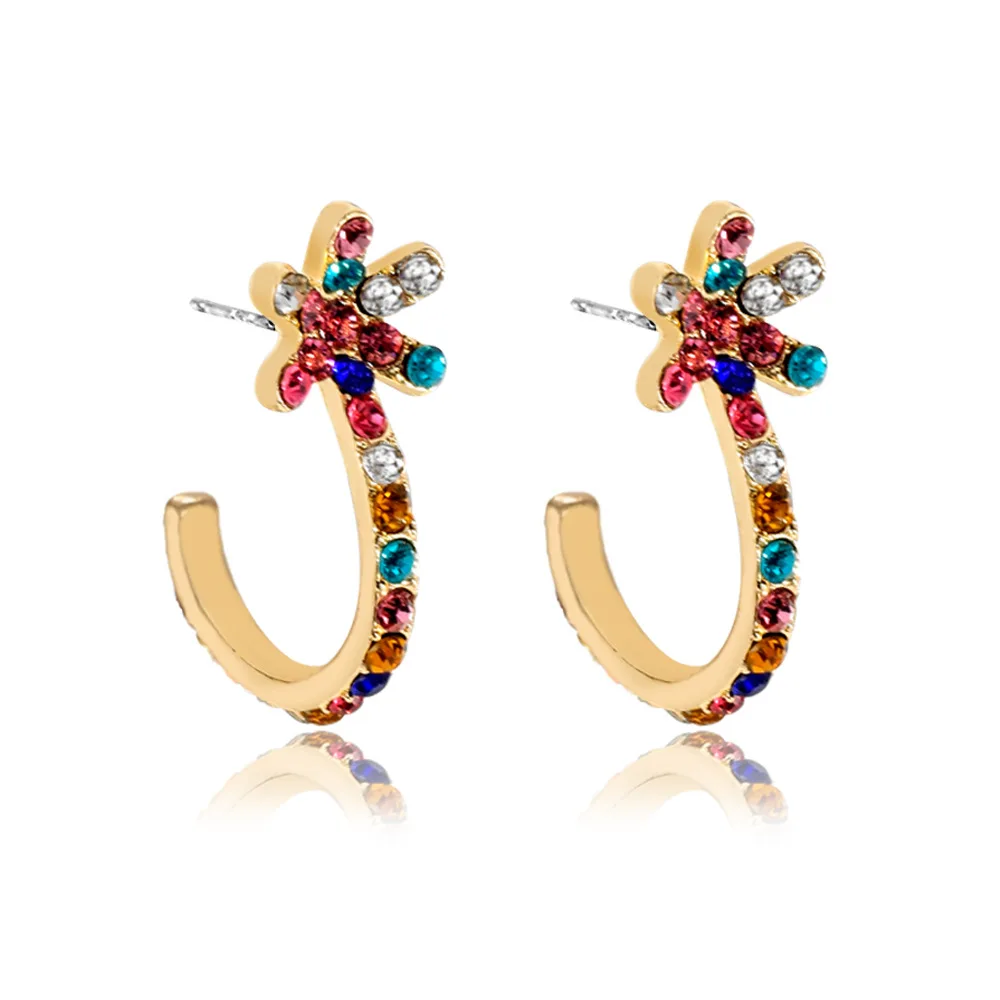 1 Pair multi Серьги-каффы DIEZI в стиле бохо с жемчугом для женщин и девушек, модные радужные серьги-клипсы с кубическим цирконием, богемные серьги-Каффы - Окраска металла: 1 Pair multi