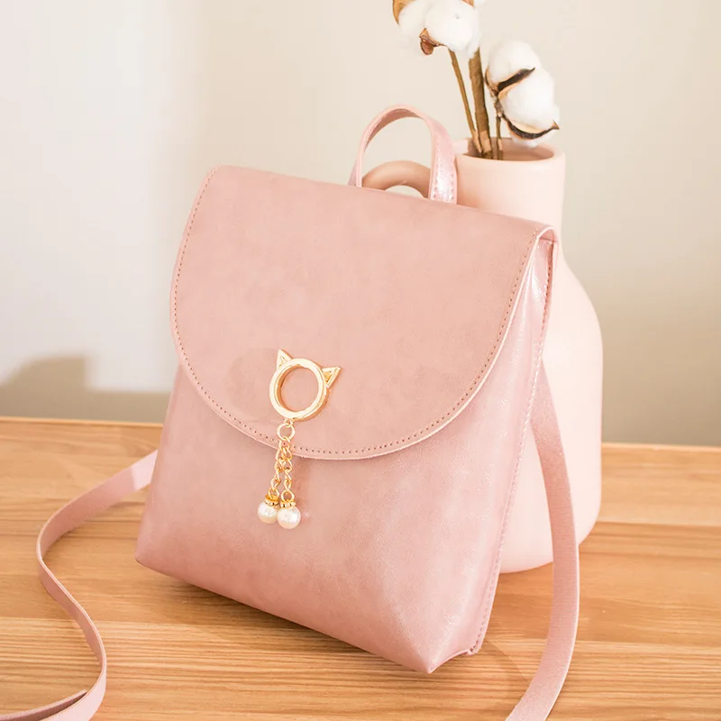 

Guangzhou WOMEN'S Bag Europe And America Style Oil Wax Leather Bag WOMEN'S Backpack Shoulder Bag/ Hand Bag Triple Use Small Squa