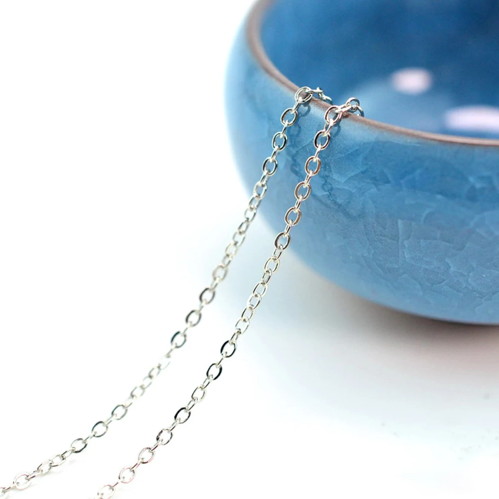 DIY Necklace Chain Accessories Thin Craft Flat Connector For Jewelry Making Matching Extender Cross Metal Bracelet Findings | Украшения и