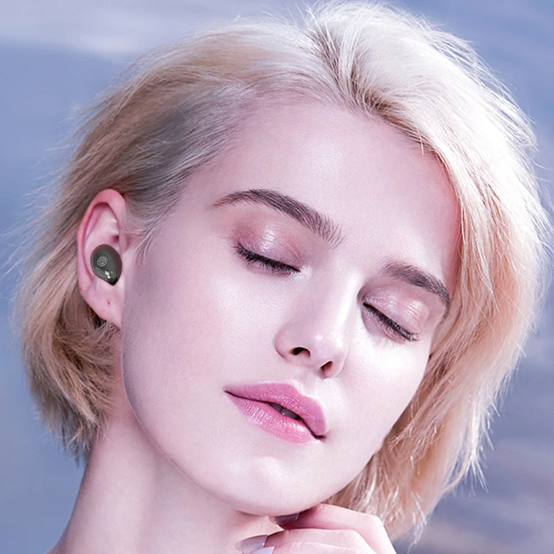 Bluetooth 5 0 Беспроводной наушники с 4200 мАч зарядный чехол IPX7 Водонепроницаемый