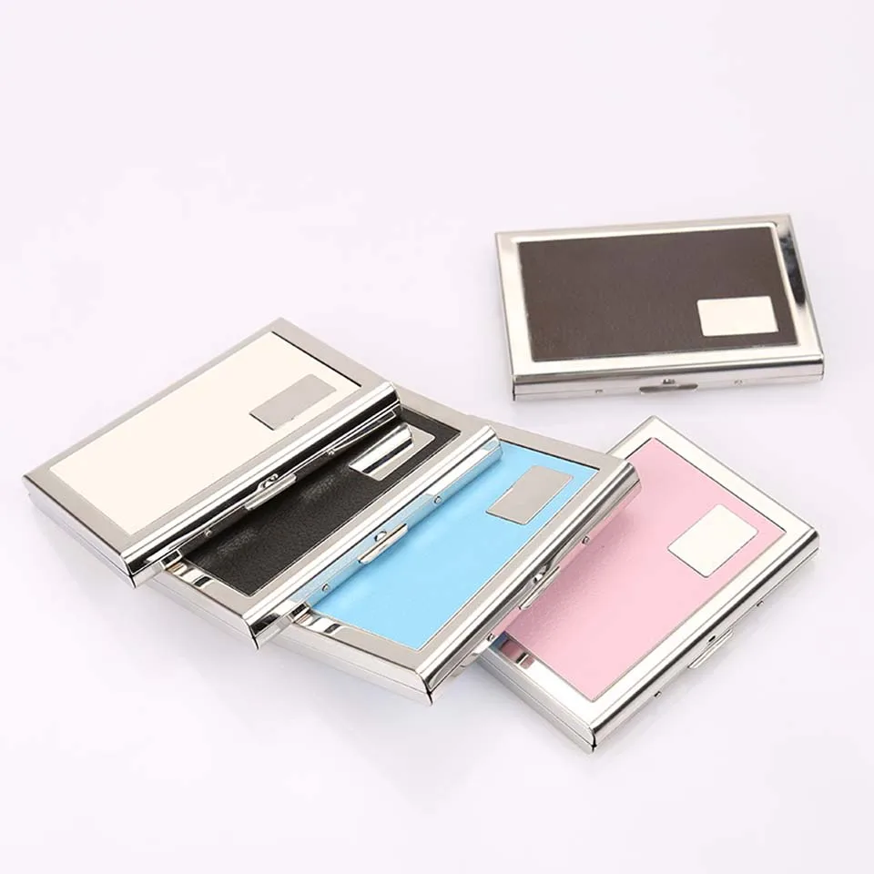 

Stainless Steel Bank Credit Card Holder For Men Anti Protect Travel ID Cardholder Women Rfid Wallet Metal Case Porte Carte