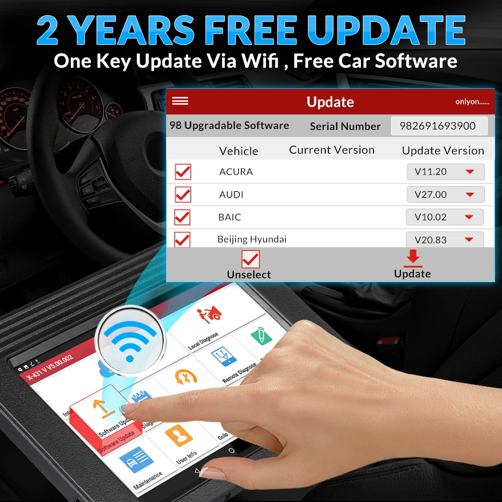 Launch X431 V автоматический диагностический инструмент полная система Поддержка WIFI/