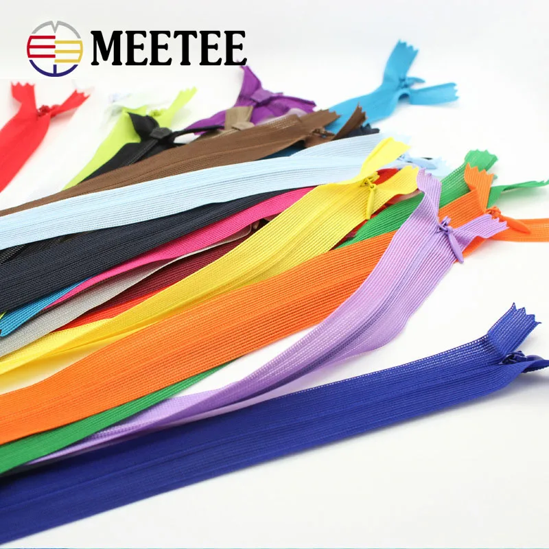 10 шт. Meetee невидимая молния 3 # нейлоновые молнии кружевная платьевая Подушка на