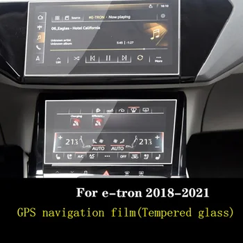 

2PCs Car GPS Navigation Sn Protective Film Tempered Glass Film For- E-Tron 2018-2021