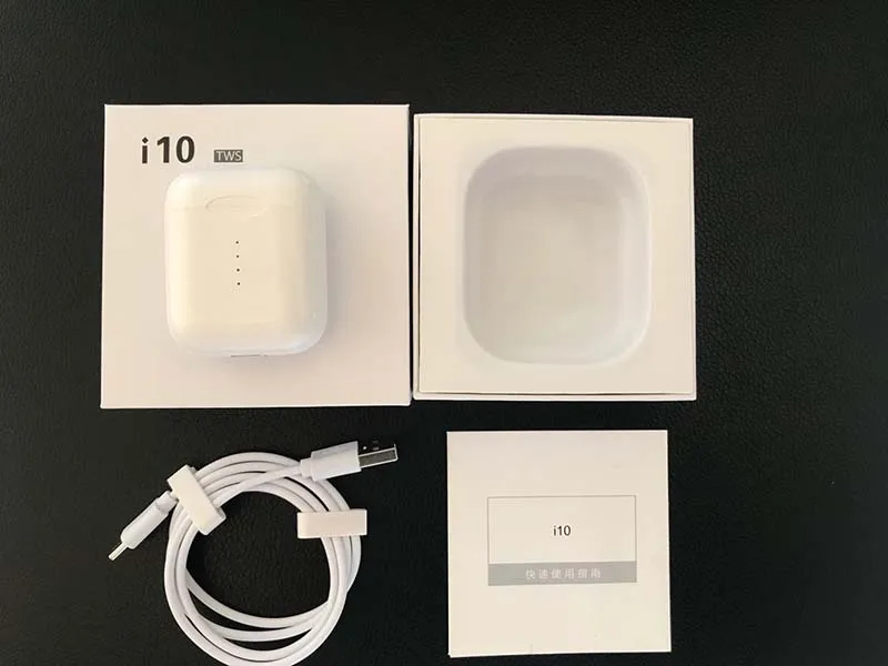 White i10 tws Бренд, беспроводные Bluetooth наушники, мини i10 tws i9s, цветная гарнитура, последние 5,0, настоящие беспроводные наушники для iOS Android xi - Цвет: White i10 tws