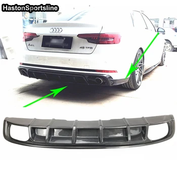 

A4 B9 S4 SLine 3PCS Carbon Fiber Rear Bumper Lip Diffuser With Side Splitter for Audi A4 B9 2016UP(Only Sline S4)