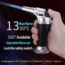 1pc Butane Lighter Torch Refillable Adjustable Flame Lighter Chef Cooking Torch Outdoor BBQ Ignition Picnic Tool Dropshipping