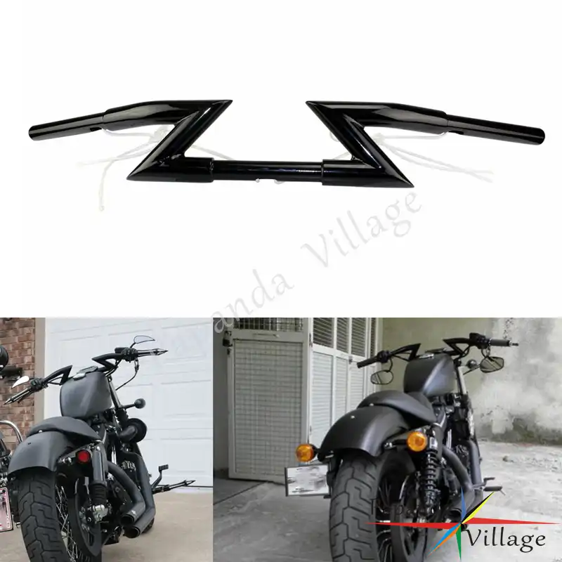 Motors Motorcycle Handlebars, Grips & Levers Black Drag Handlebar 1" Z