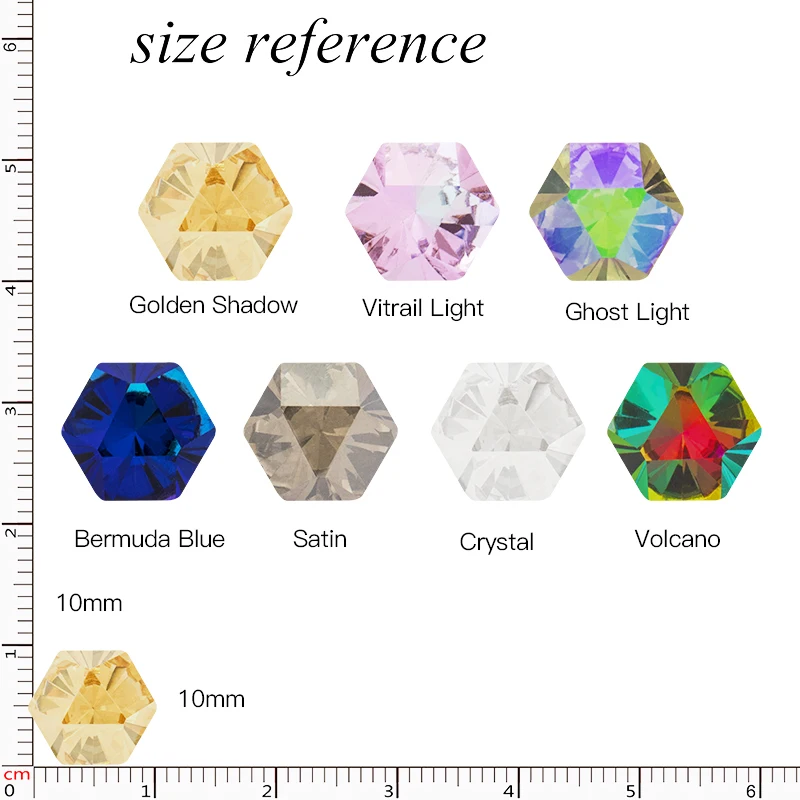 Радужные 10x10 мм шестигранные калейдоскопы Необычные Свободные Стразы для ногтей K9 стеклянные стразы кристалл одежда ремесла Ювелирные изделия бусины