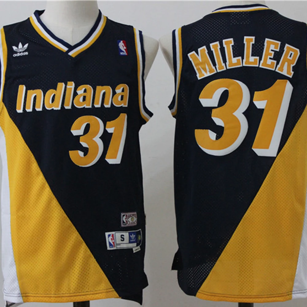 Retro Reggie Miller #31 Indiana Pacers Swingman Basketball Maillot Jersey #A 