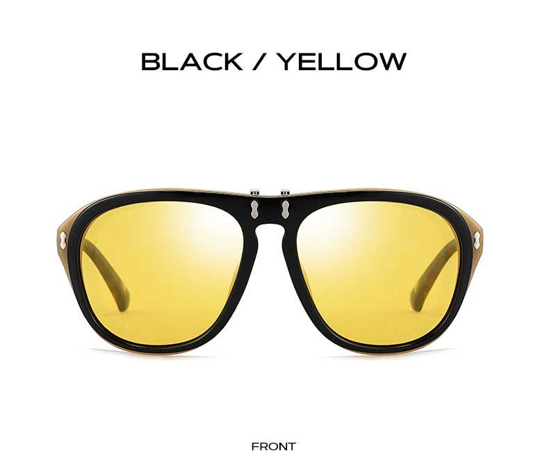 Gtand 2021 Fashion Stylish Flip Up SteamPunk Style Polarized Sunglasses Clamshell Double Layer Brand Design Sun Glasses GT109 big frame sunglasses