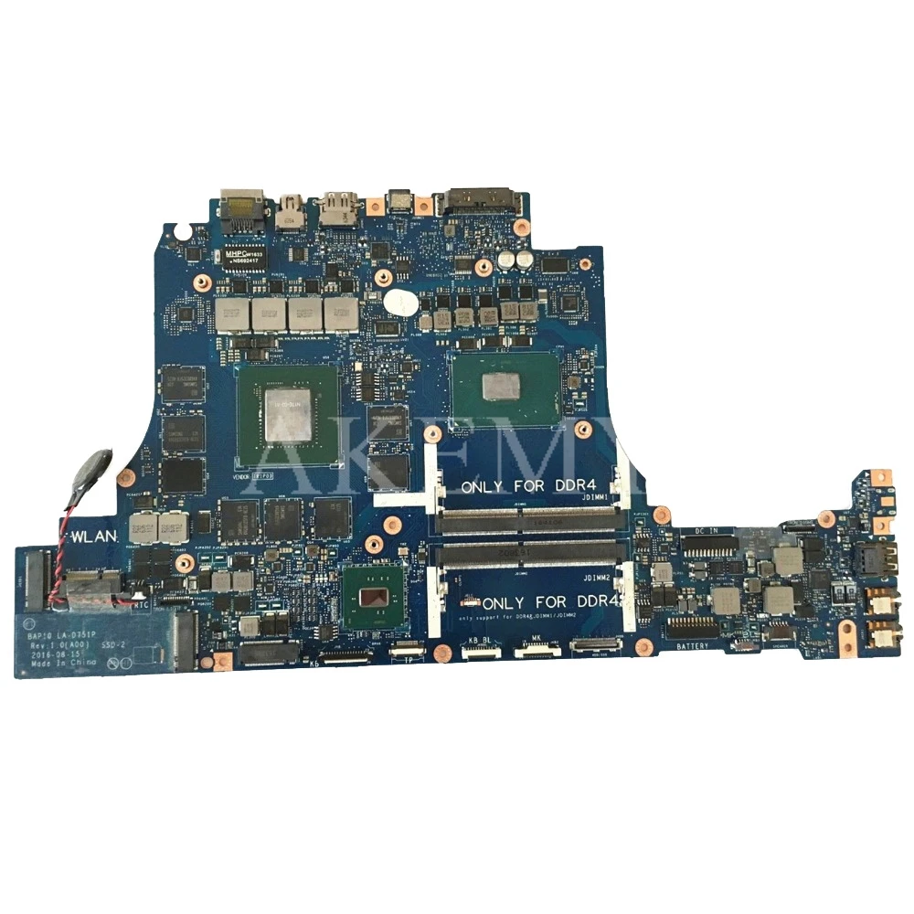 Для Dell Alienware 15 R3 17 R4 Материнская плата ноутбука LA-D751P CN-0V1KRT 0V1KRT V1KRT материнская плата I7-7820HK GTX1070 8 Гб