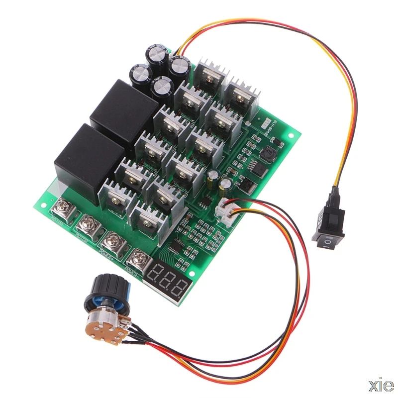 

DC Motor Speed Controller 12V 24V 36V 48V 10-55V 60A Forward / Reverse Switch