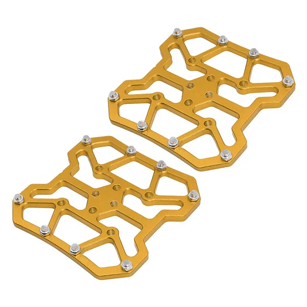 Gold Пара алюминиевых сплавов MTB горный велосипед бесклипсовая педаль платформа адаптеры для SPD для KEO Запчасти для велосипеда легкий - Цвет: Gold