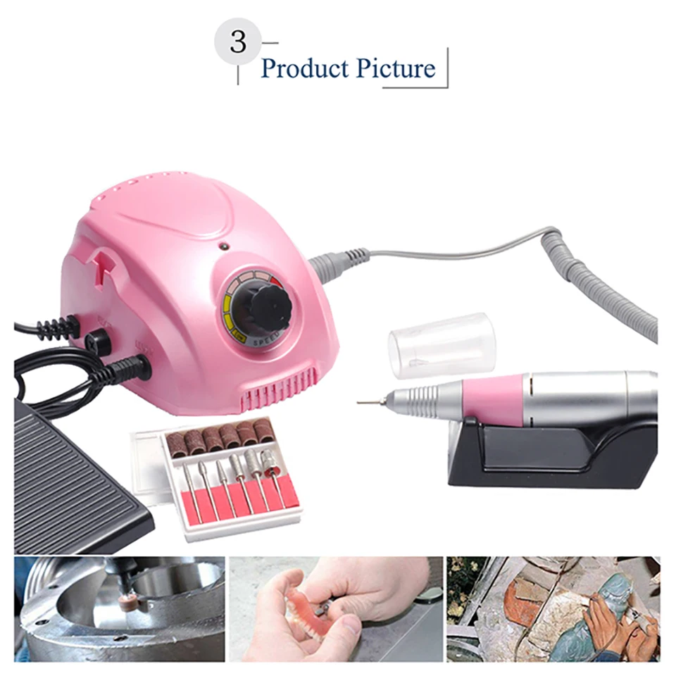 Professional Nail File Drill Machine Set Kit Manicure Pedicure Gel Polish Remove Nail Master Drill Ship from Russian Warehouse