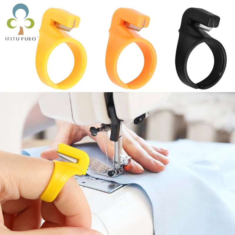 

3pcs Plastic Finger Thimbles Blade Needle Craft Sewing Thimble Ring Thread Cutter DIY Household Sewing Machine Accessory ZXH