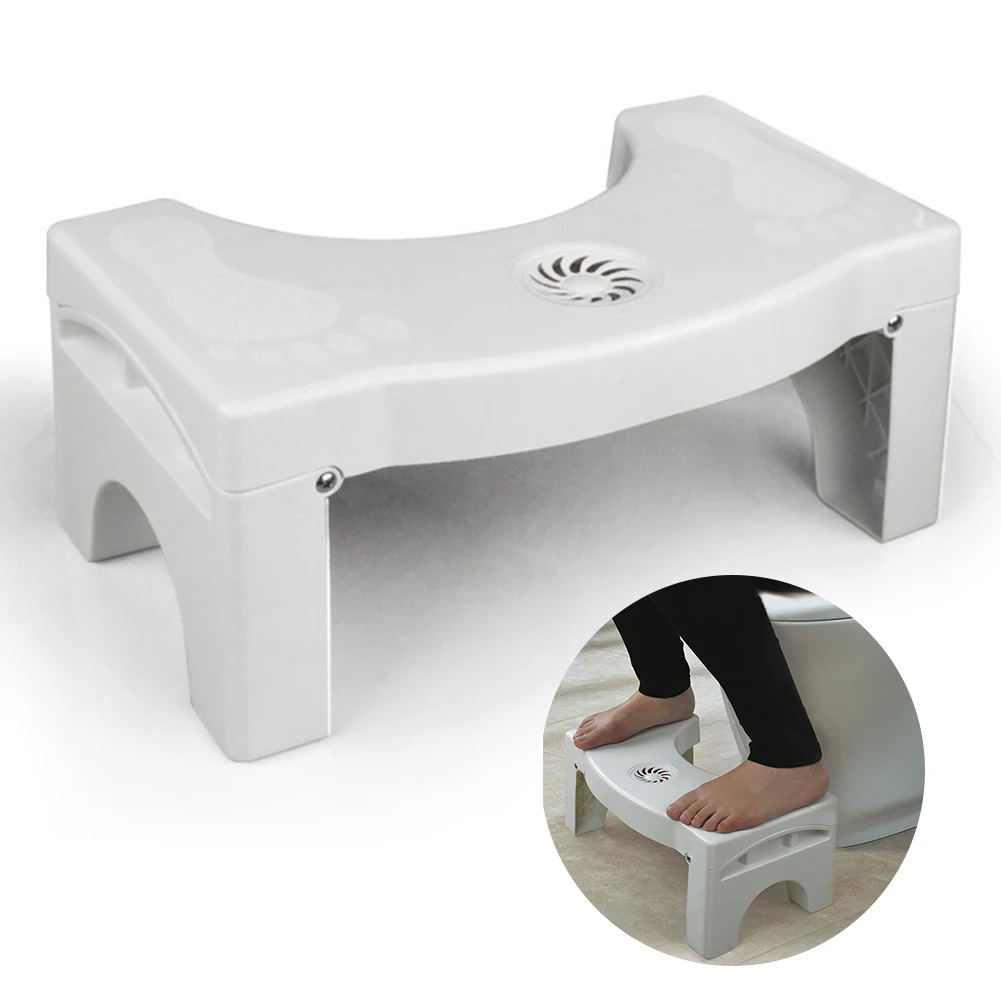 Для детей пластиковый табурет для ног ванная комната Анти запор Туалет стул приседания складной