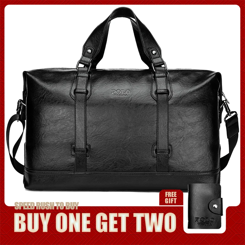 VICUNA POLO, деловые мужские дорожные сумки, большая вместительность, брендовая повседневная черная Дорожная сумка, высокое качество, дорожные мужские сумки на плечо