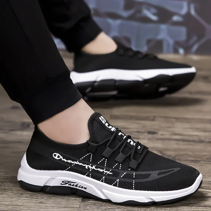 

2019 Autumn Breathable Mesh Athletic Shoes Men's Travel Running Shoe Korean-style MEN'S Casual Shoes Athletic Shoes Shoes