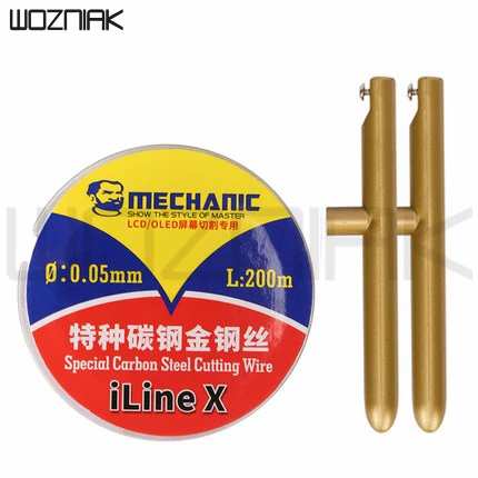 0.05mm 200m Механик iLine X Золотая молибденовая проволока ЖК-резка стекло сплав линия экран резка ремонт разделительная проволока ЖК-экран ремонт - Цвет: 0.05mm 200m