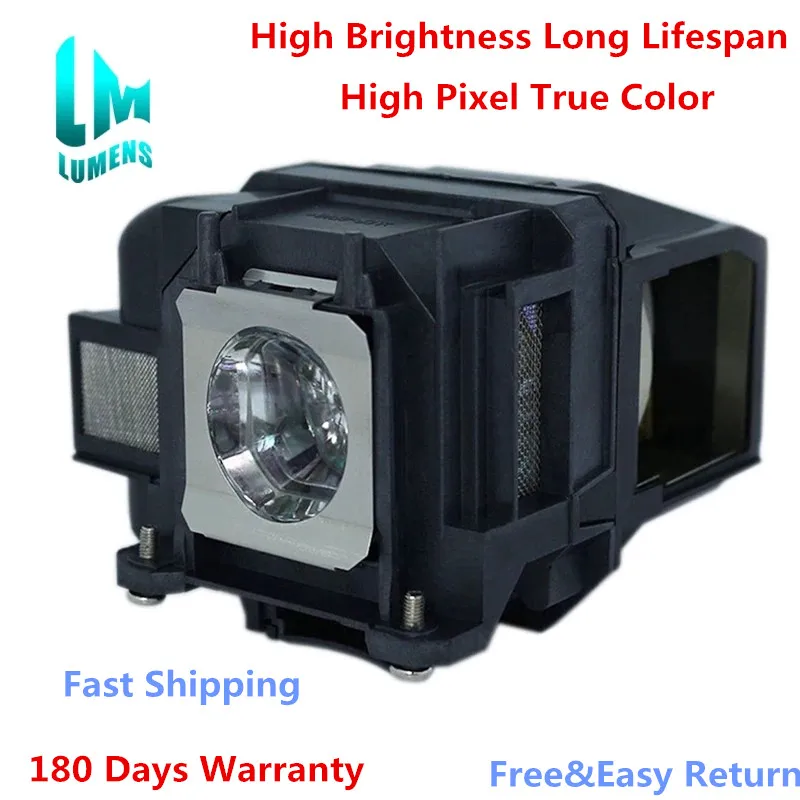 Лампа для проектора ELPLP78 EB-X03 EB-X18 EB-X20 EB-X24 EB-X25 EH-TW490 EH-TW5200 EH-TW570 EX3220 V13H010L78 Гарантия 180