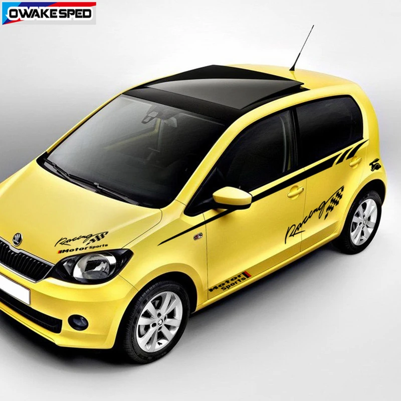 Двусторонняя наклейка на талию автомобиля для SKODA-CITIGO 3-5 мотор двери виниловые