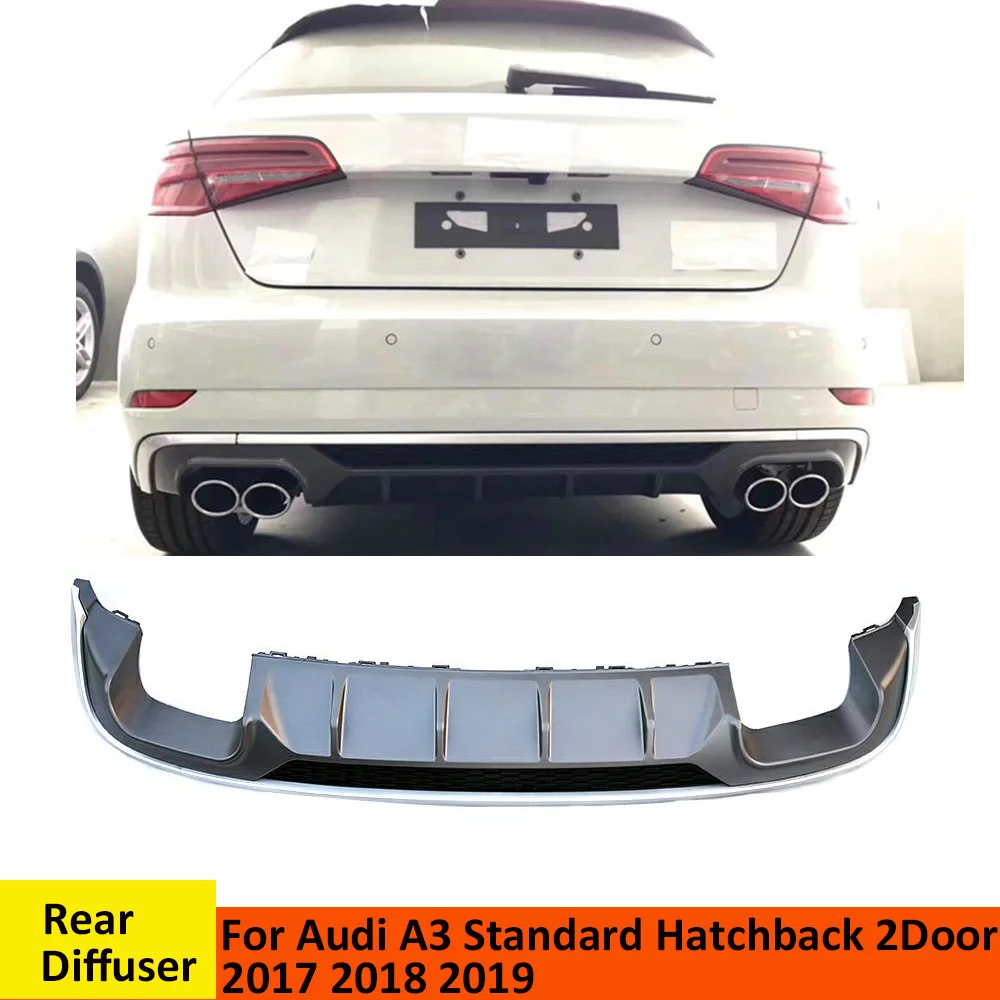 Задний диффузор PP A3 для стандартного хэтчбека Audi 2 двери 2017 2018 2019 комплект губ
