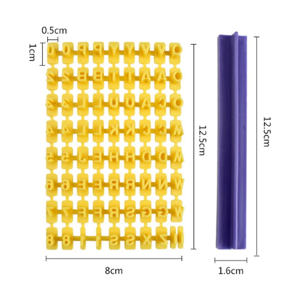 1Set Alphabet Letter Number Pottery Press Stamp Embosser Cutter Accessories