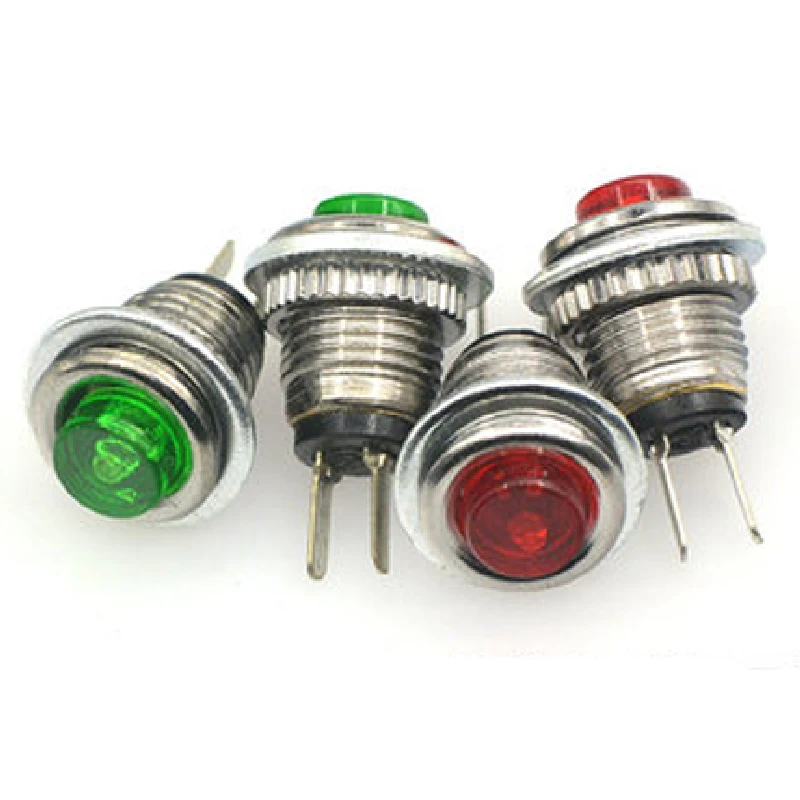 

2/5pcs DS-101 Self-reset Switch Micro Button Round Switch Lockless Momentary Button Red Green 2Pin